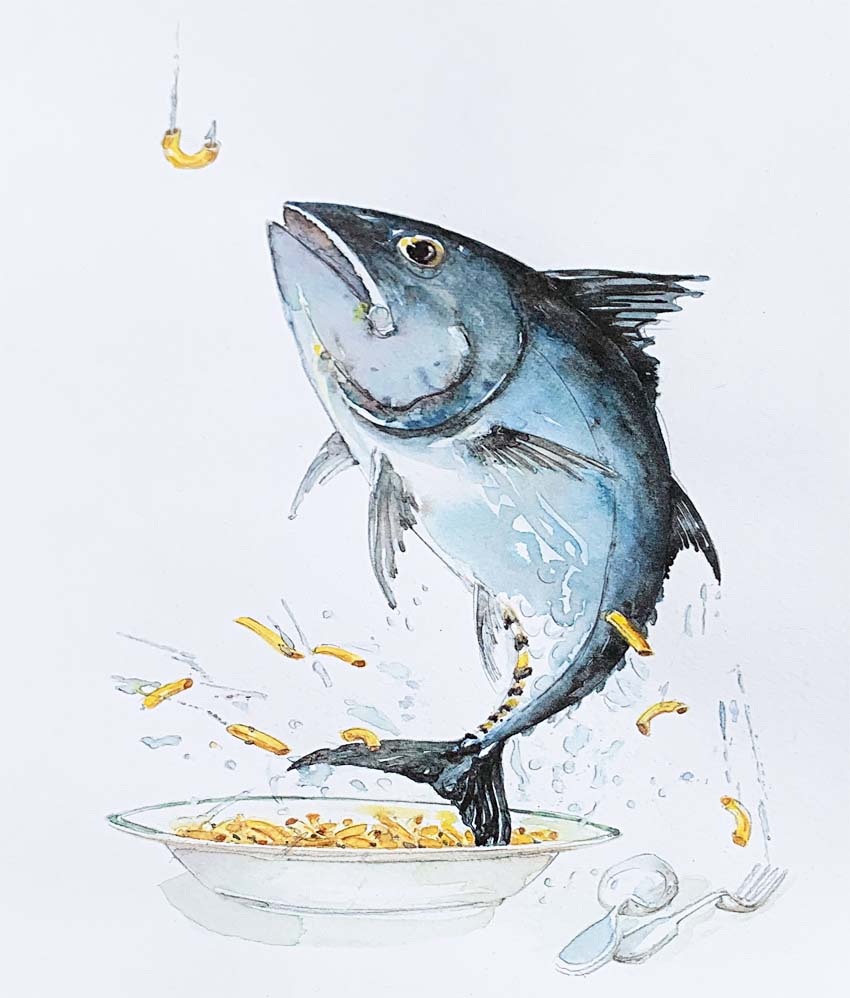 Gemälde Fisch von Hans Werner Mann