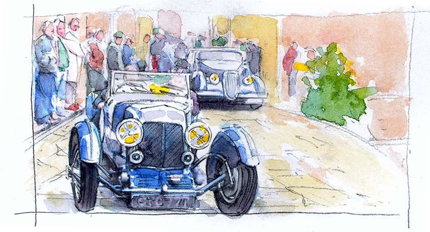 Gemälde Oldtimer von Hans Werner Mann